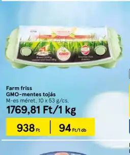 Tesco Farm friss GMO-mentes tojás ajánlat