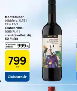 Tesco Montázs bor ajánlat