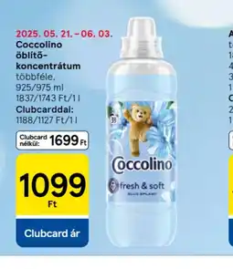 Tesco Coccolino öblítő-koncentrátum ajánlat