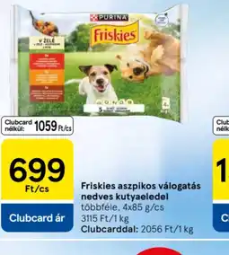 Tesco Friskies aszpikos válogatás nedves kutyaeledel ajánlat
