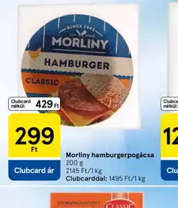 Tesco Morliny hamburgerpogácsa ajánlat