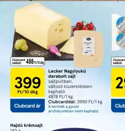 Tesco Lecker Naglyukú darabolt sajt ajánlat