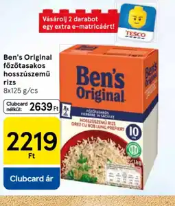 Tesco Ben's Original főzőtasakos hosszúszemű rizs ajánlat