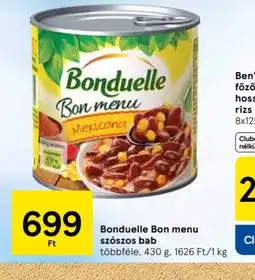 Tesco Bonduelle Bon menu szszos bab ajánlat