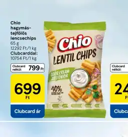 Tesco Chio hagymás-tejfölös lencsechips ajánlat