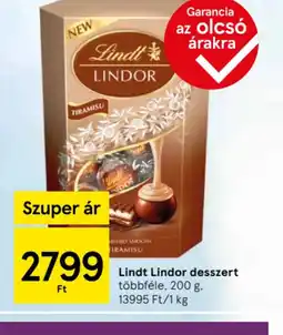 Tesco Lindt Lindor desszert ajánlat
