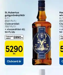 Tesco St. Hubertus gygynövénylikőr ajánlat