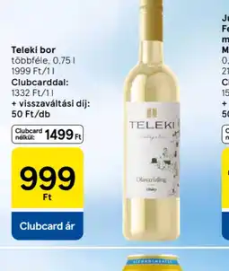 Tesco Teleki bor ajánlat