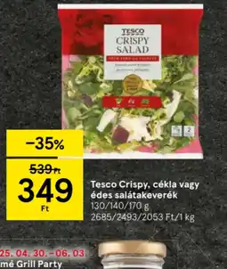 Tesco Crispy, cékla vagy édes salátakeverék