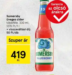 Tesco Somersby Üveges cider ajánlat