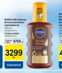 Tesco Nivea Sun Intense Bronze karotinos napolajspray ajánlat