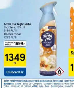 Tesco Ambi Pur légfrissítő ajánlat