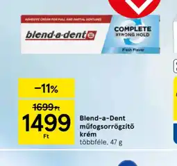 Tesco Blend-a-Dent műfogsorrögzítő krém ajánlat