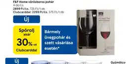 Tesco F ClubcarddalF Home vörösboros pohár ajánlat