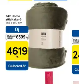 Tesco F&F Home zöld takar ajánlat