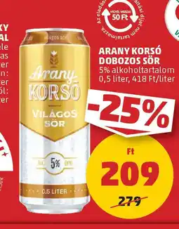 PENNY Arany korsó dobozos sör ajánlat