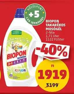 PENNY Biopon takarékos mosógél ajánlat