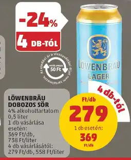 PENNY Löwenbräu dobozos sör ajánlat