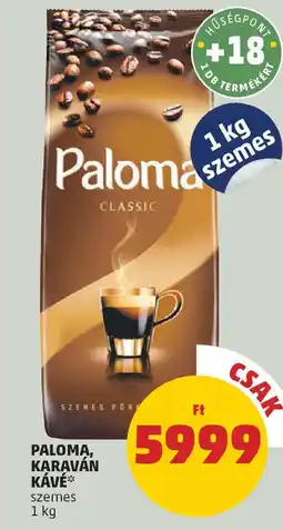 PENNY Paloma, karaván kávé ajánlat