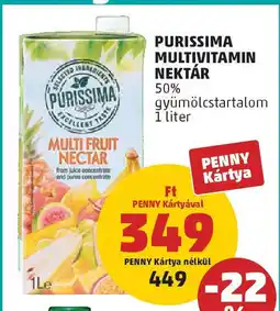 PENNY Purissima multivitamin nektár ajánlat