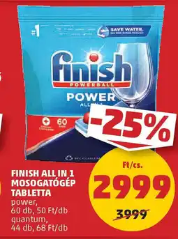 PENNY Finish all in 1 mosogatógép tabletta ajánlat
