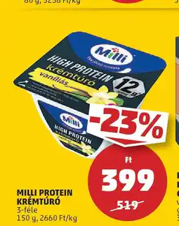 PENNY Milli protein krémtúró ajánlat