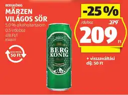 ALDI Bergkönig märzen világos sör ajánlat