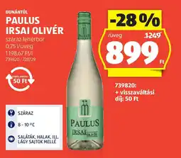 ALDI Dunántúl paulus irsai olivér ajánlat