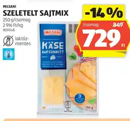 ALDI Milsani szeletelt sajtmix ajánlat