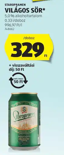 Staropramen világos sör
