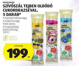 ALDI Good choice szívószál tejben oldódó cukordrazséval ajánlat
