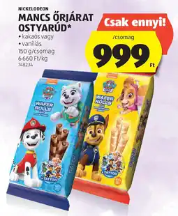 Nickelodeon mancs őrjárat ostyarúd