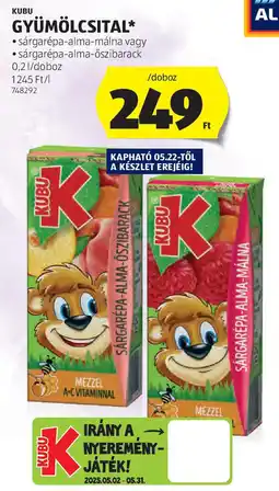 ALDI Kubu gyümölcsital ajánlat