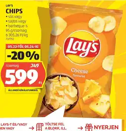 ALDI Lay's chips ajánlat