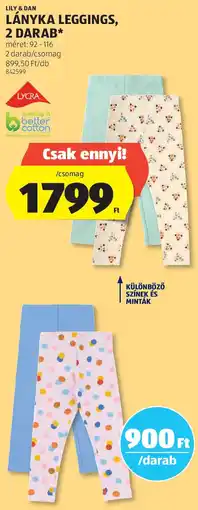 ALDI Lily & dan lányka leggings ajánlat