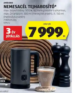 ALDI Ambiano nemesacél tejhabosító ajánlat