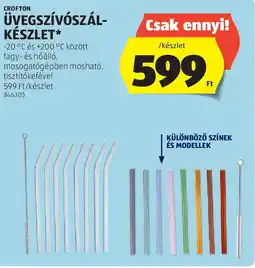 ALDI Crofton üvegszívószál- készlet ajánlat