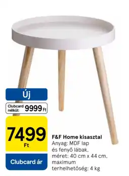Tesco F&F Home kisasztal ajánlat