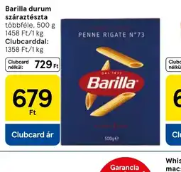 Tesco Barilla durum száraztészta ajánlat