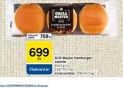Tesco Grill Master hamburgerzsemle ajánlat