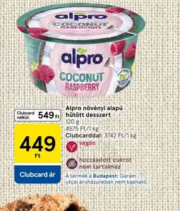 Tesco Alpro növényi alapú hűtött desszert ajánlat