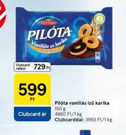 Tesco Győri Pilta vaníliás ízű karika ajánlat