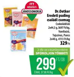Coop Dr. Oetker Eredeti puding családi csomag ajánlat