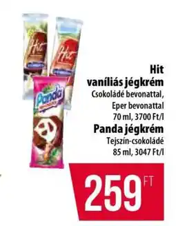 Coop Hit vaníliás jégkrém, Panda jégkrém ajánlat