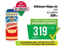 Coop KŐBÁNYAI Világos sör ajánlat