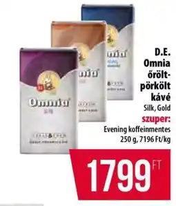Coop D.E. Omnia őrölt-pörkölt kávé ajánlat