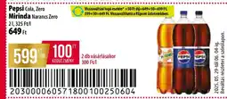Coop Pepsi Cola, Zero / Mirinda Narancs Zero ajánlat