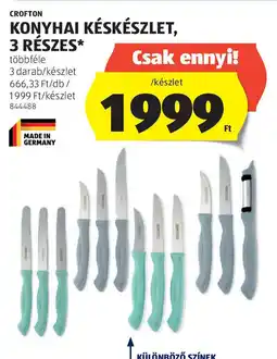 ALDI Crofton konyhai késkészlet ajánlat