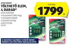 ALDI Activ energy tölthető elem ajánlat