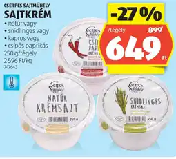 ALDI Cserpes sajtműhely sajtkrém ajánlat